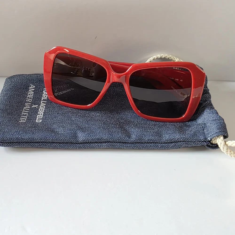 Karl Lagerfeld Red Sunglasses - Picture 5 of 5
